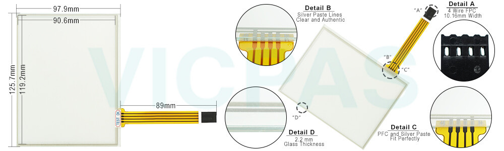 UniOP series HMI ERT-16-0045 Touchscreen Front Overlay Repair Kit