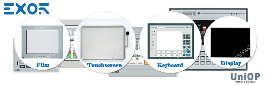 UniOP eBIS500 series eBIS507 HMI  EBIS507U301 EBIS507U302 Touch Screen Monitor Front Overlay Repair Kit