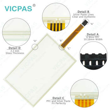 T0058-45A Touch Screen Panel Glass HMI Replacement