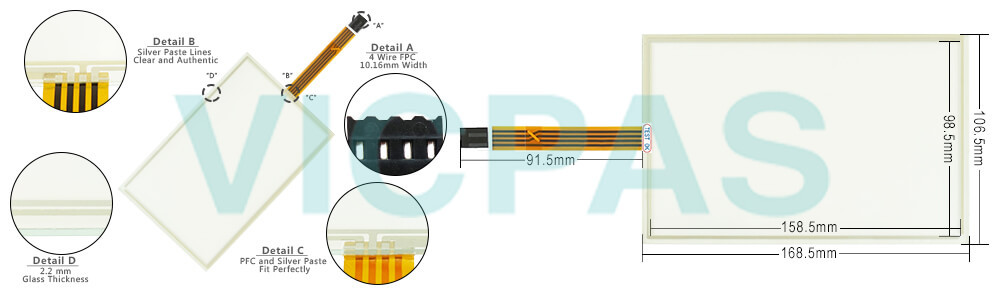 T0058-45A Touch Screen Monitor Front Overlay Repair Kit