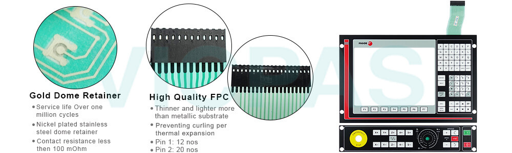 FAGOR CNC MEM 8050 (32K) 00A series No. : 17-4064951 Membrane Keypad Switch Repair Kit