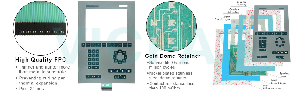 Delem CNC Controller DA-56 Membrane Keypad Repair Kit