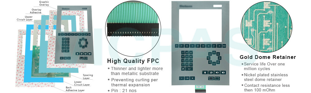 Delem CNC Control DA-53 DA53 DA 53 Membrane Keypad Switch Repair Kit