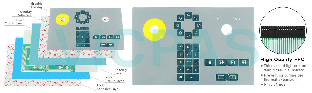 Delem CNC Controller DA-65WE DA65WE DA 65WE Membrane Keypad Repair Kit