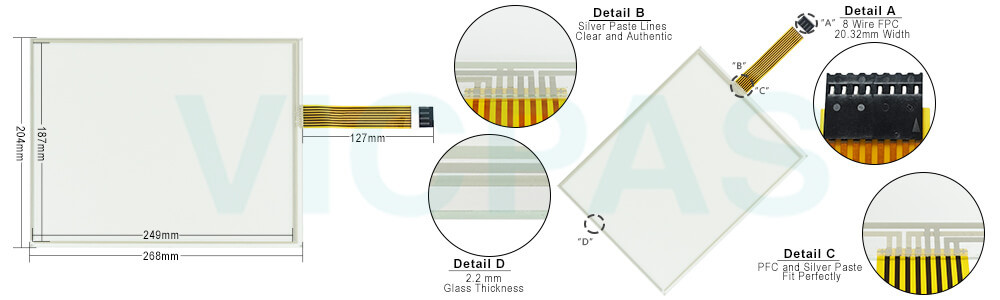 AMT9534 AMT-9534 91-09534-00A Touch Screen Panel Repair for AMT