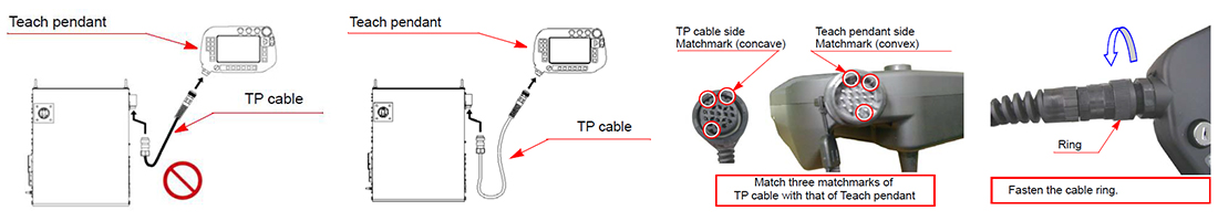 How to connecting Panasonic Robot G3 teach pendant?