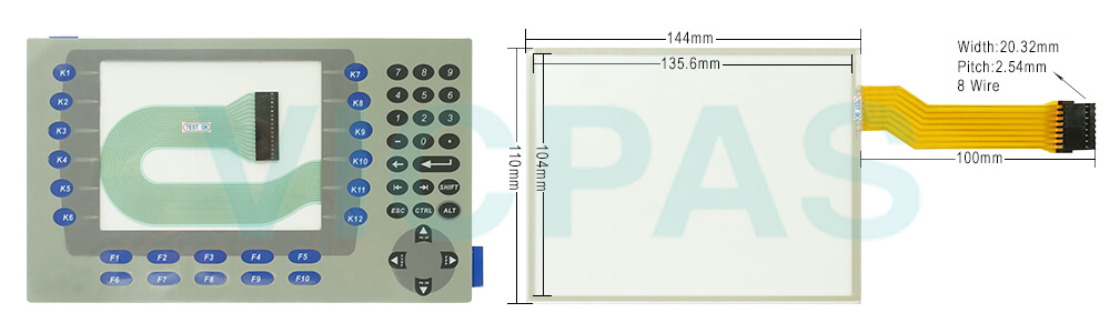2711P-B7C1D6 touch screen membrane keypad