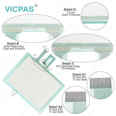 XBTFC044510 XBTFC044610 Touchscreen with Protective Film