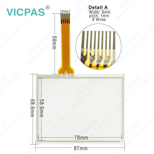 Touch screen for XBTGT1335 touch panel membrane touch sensor glass replacement repair