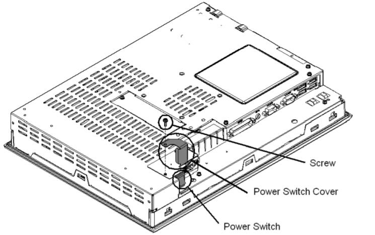 How to install the Schneider Magelis Compact iPC MPCKT52NAA00A Power Switch Cover?
