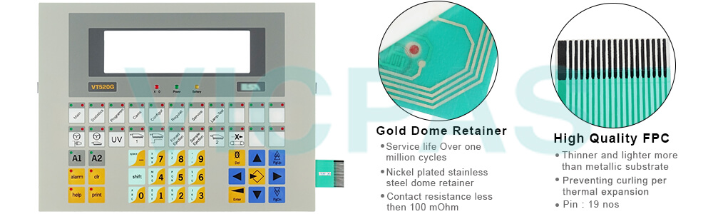 ESA TEXT HMI VT520G VT520G000 Membrane Keyboard Repair Replacement