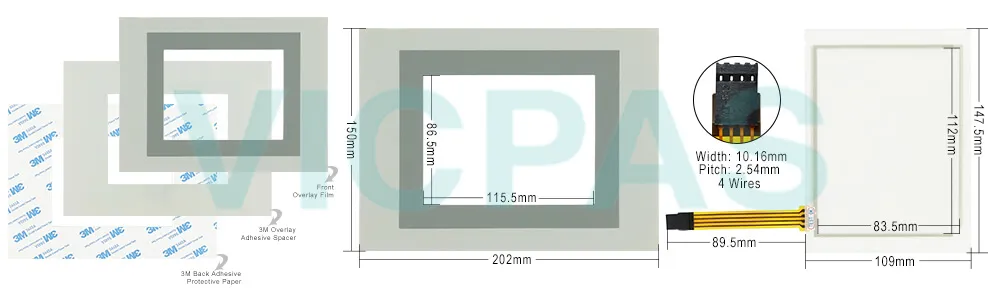 ESA Touchscreen Terminal VT525W VT525W000ET Touch Screen Front Overlay Replacement