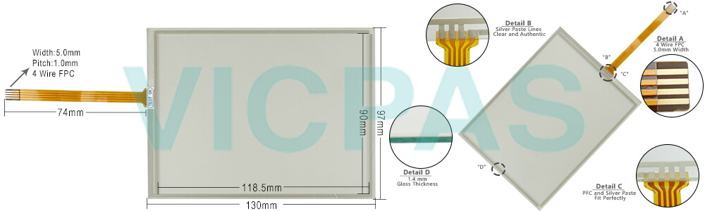 12-230-0501 Einbauterminal VARAN SIGMATEK ETV0501 Touch Screen Glass Protective Film Repair Replacement