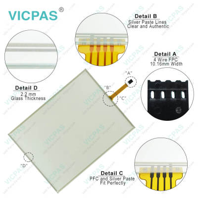 Touchscreen panel for 80FG-4180-F0110 touch screen membrane touch sensor glass replacement repair