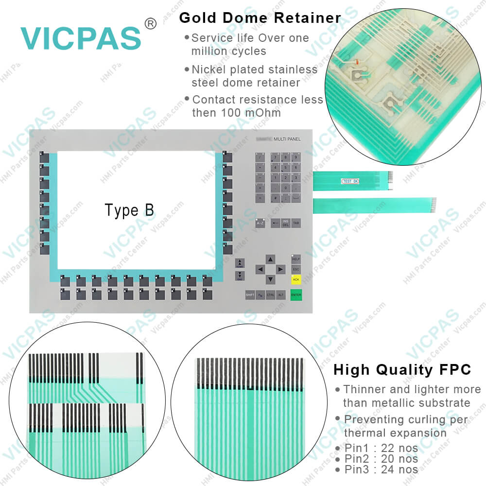 6AV6542-0DA10-0AX0 Siemens MP370 Membrane Keyboard Switch