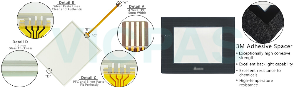Delta DOP-B DOP-B05S101 Touch Screen Protective Film Repair Replacement