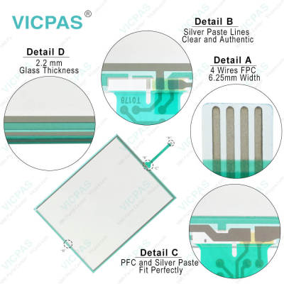 DMC AST-121B AST-121B080A Touch Screen Panel Glass