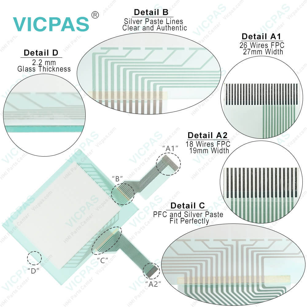 3080028-02 GP2301H-SC41-24V Touch Membrane Front Overlay