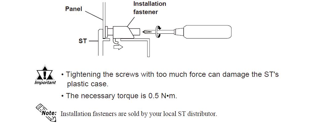 How to attach the Installation Fasteners from Inside the 3180053-03 ST401-AG41-24V PFXST401AD Panel?
