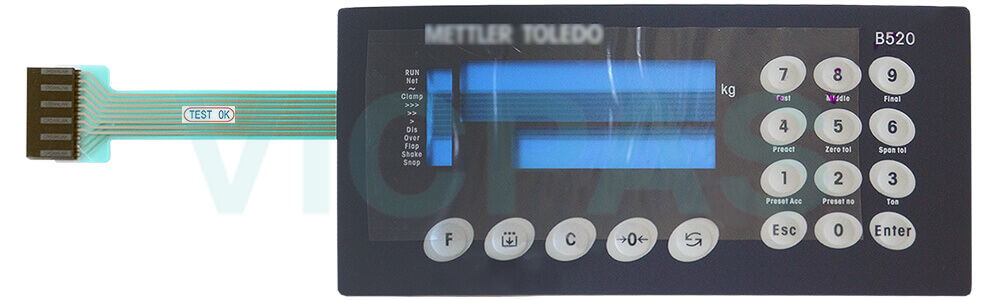 Mettler-Toledo B520 Membrane Switch Repair Replacement