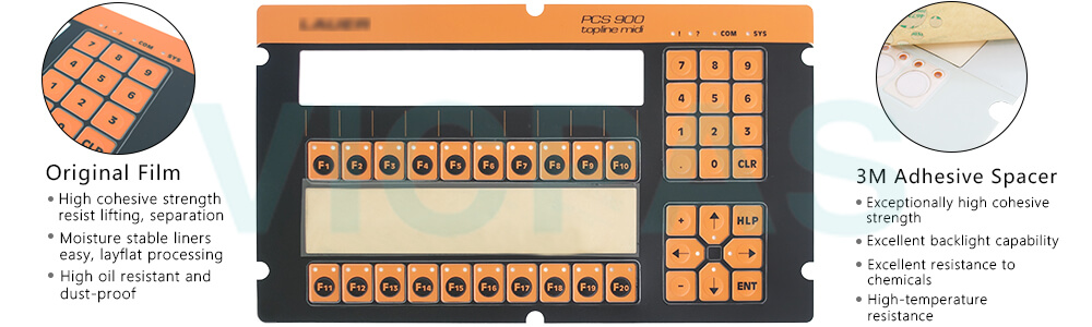 Lauer Operator Panels PCS 900 WIN PCS-900.202.6 Membrane Keyboard Keypad Repair Replacement