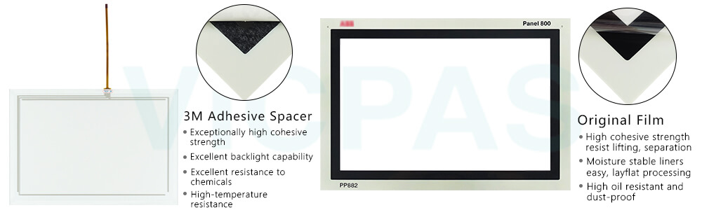ABB PP882 3BSE069275R1 Touch Panel Glass Front Overlay Replacement