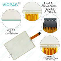 MODEL 16532-14 AGT04980 RES-10.4-PL8 Touch Screen Panel Glass