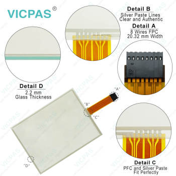 MODEL 16532-14 AGT04980 RES-10.4-PL8 Touch Screen Panel Glass