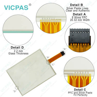 MODEL 16532-14 AGT04980 RES-10.4-PL8 Touch Screen Panel Glass