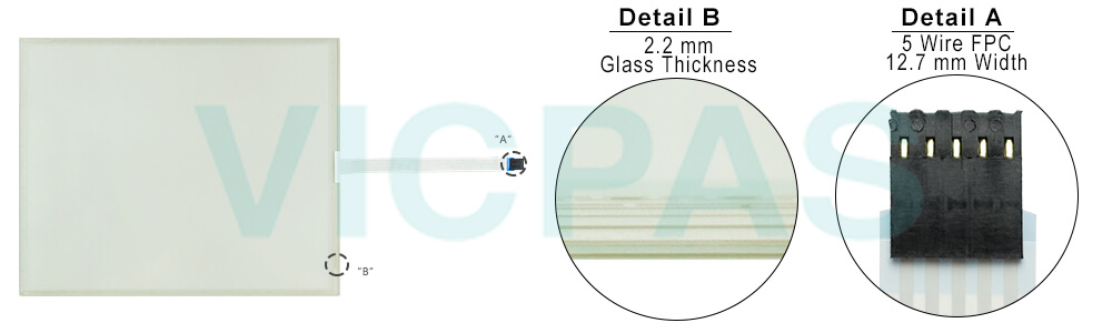 GP-170F-5H-NB04B Gtouch Touch Screen Panel Glass Replacement