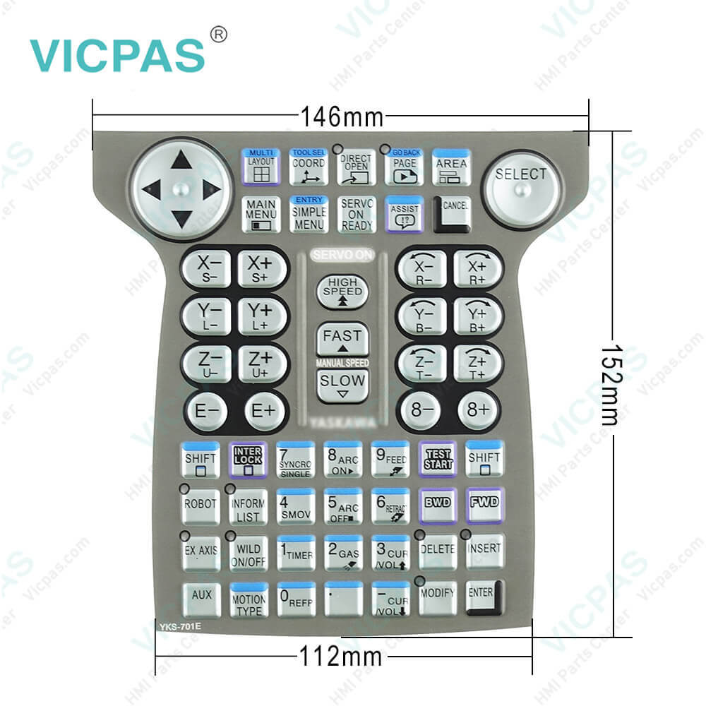 YASKAWA DX200 Teach Pendant YKS-701E Keypad Membrane