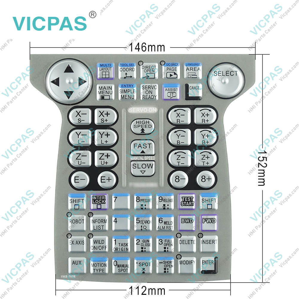 YASKAWA DX200 Teach Pendant YKS-705E Keypad Membrane