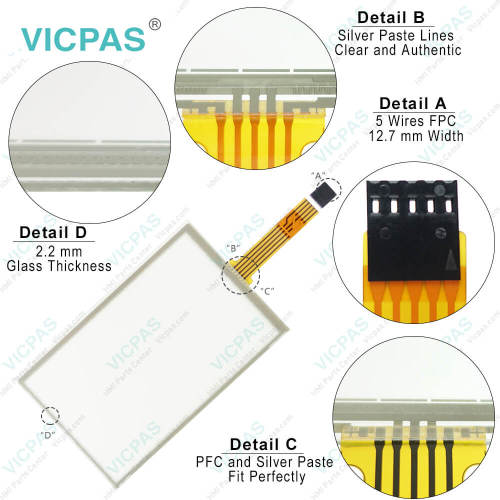 AMT2525 AMT-2525 Touch Screen Panel Glass Repair 5 Wire 7 Inch for AMT