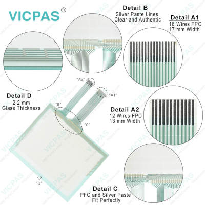 GE Fanuc CQPM3D200B2P GQPM3D200B2P GQPM3D200B2P-A Front Overlay Touch Membrane