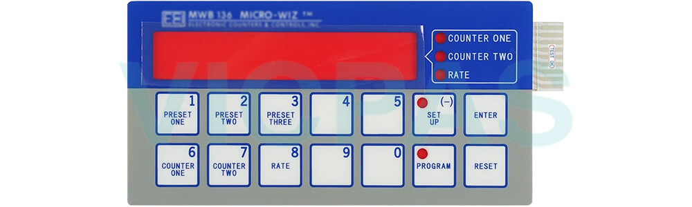 Danaher ECCI MWB136B Micro Wiz Counter Membrane Keypad Switch for HMI repair replacement
