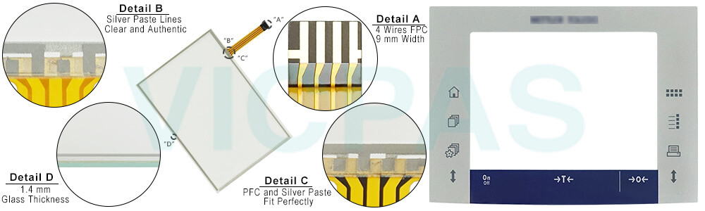 Mettler-Toledo XP6002MDR XP12002MDR XP8001M Touch Screen Front Overlay Repair Replacement