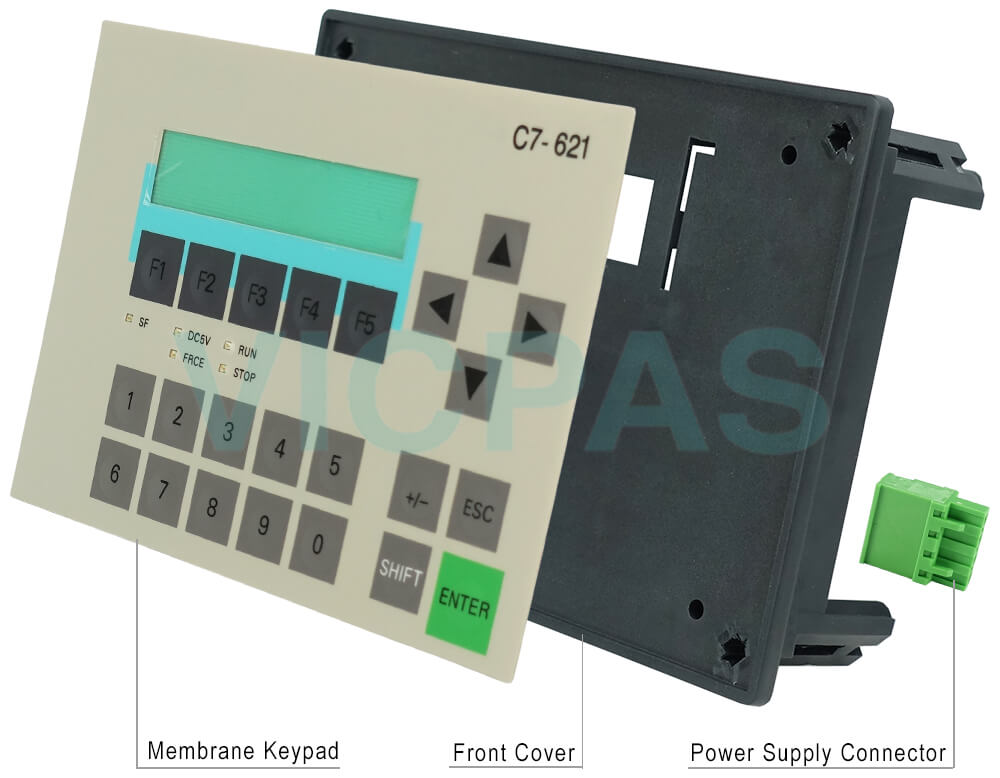 6ES7621-1AD01-0AE3 Siemens SIMATIC HMI C7-621 Membrane Keyboard, Plastic Case and Power Supply Connector Repair Replacement