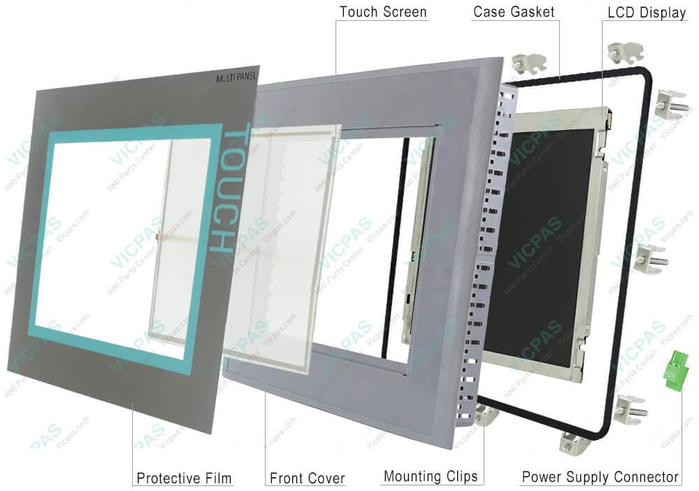 6AV6643-0CD01-1AX0 Touchscreen Panel Glass, Protective Film, LCD Display, Plastic Cover Body, LCD Screen, Power Supply Connector, LCD Gasket, LCD FPC, Case Gasket, Mounting Clips Repair Replacement