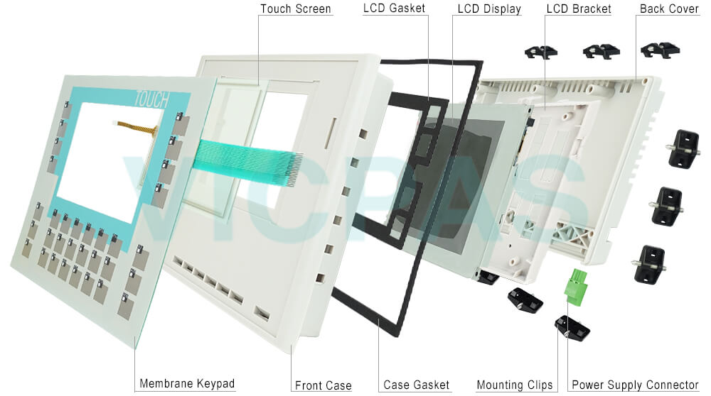 6AG1642-0DA01-4AX1 Siemens SIMATIC HMI OP177B OPERATOR PANEL Membrane Keypad, MMI Touch Screen, LCD Display, Display Bracket, Gasket, Mounting Clips, Screws, LCD Bracket, Power Supply Connector, Gasket and Plastic Case Shell Repair Replacement