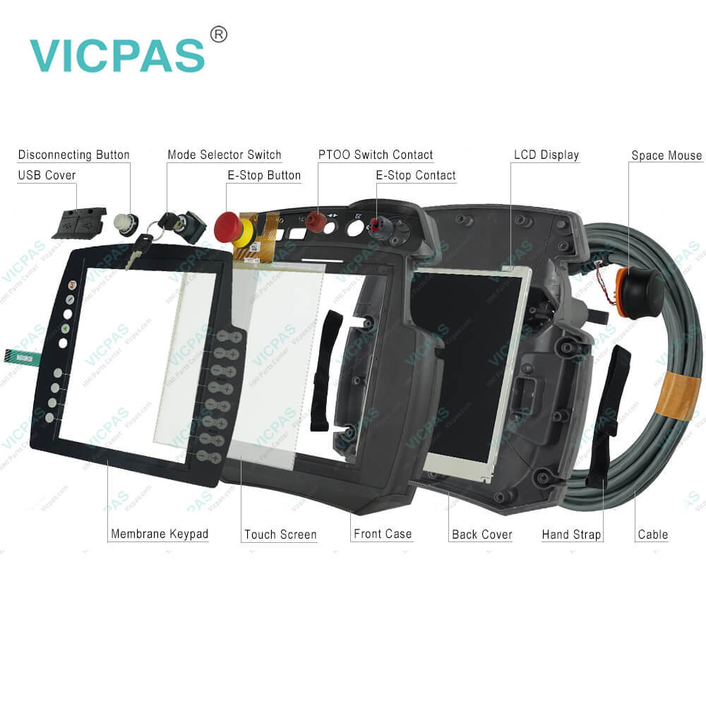 for KUKA Smartpad Controller repair with LCD Display, touchscreen glass and keypad