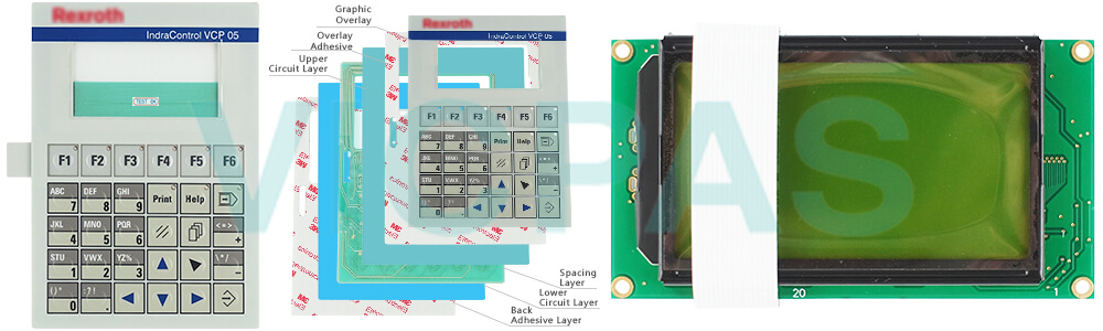 Rexroth IndraControl VCP05 VCP05.2DSN-003-PB-NN-PW Membrane Keyboard Keypad LCD Screen Replacement Repair
