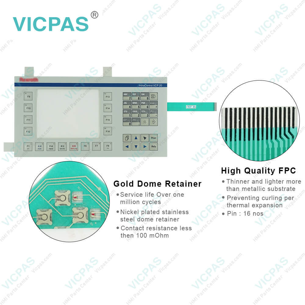 VCP20.2DUN-003-PB-NN-PW Membrane Keypad Keyboard Repair