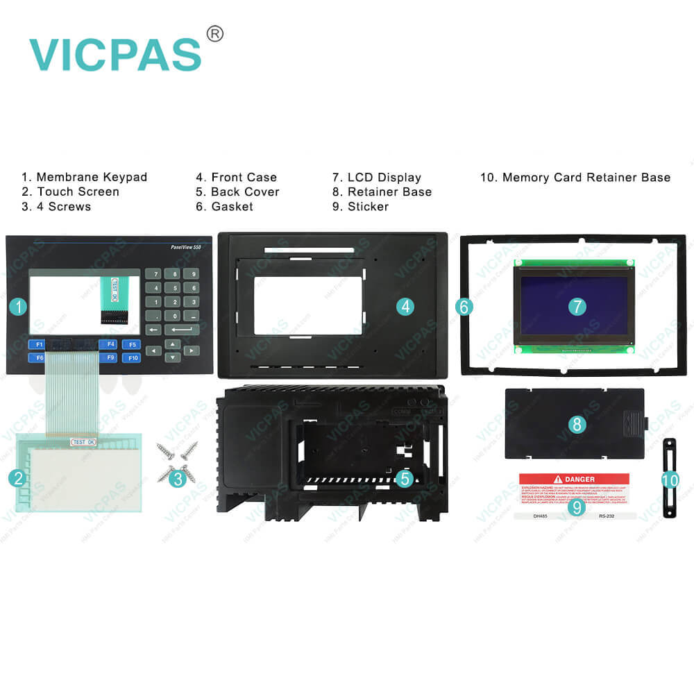 2711-B5A10L1 Touch Screen Glass with Membrane Switch