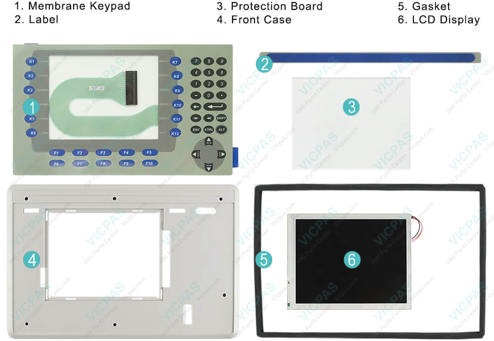 2711P-K7C6D7 PanelView Plus 700 Membrane Keyboard Keypad LCD Housing Gasket Label Protection Board Repair Replacement