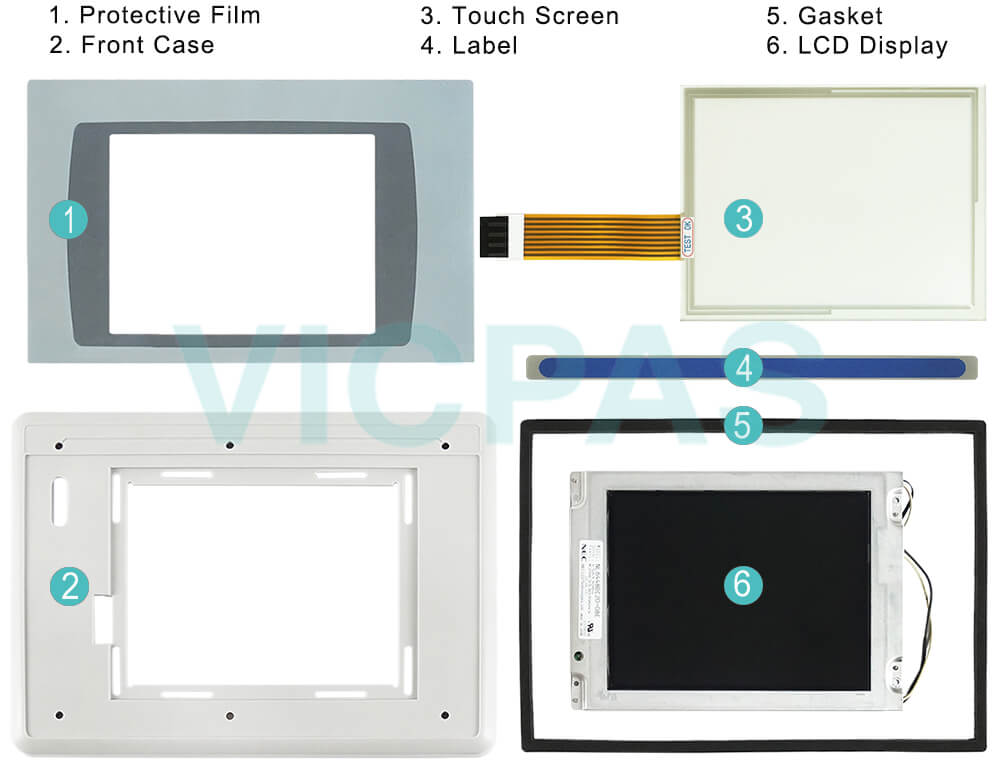 2711P-T7C6A1 PanelView Plus 700 Touch Screen Panel Front Overlay Case LCD Label Gasket Repair Replacement