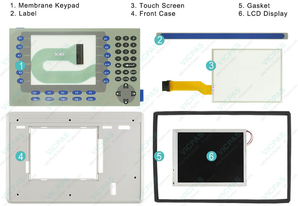 2711P-B7C15D7 PanelView Plus 700 Touch Panel Membrane Keypad LCD Plastic Case Label Gasket Repair Replacement