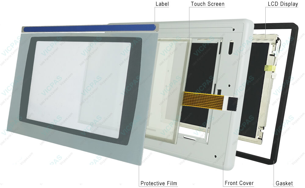2711P-T10C4A1 Panelview Plus 1000 Protective Film, Touch Digitizer Glass, Label, LCD Display Panel, Housing, Gasket Repair Replacement
