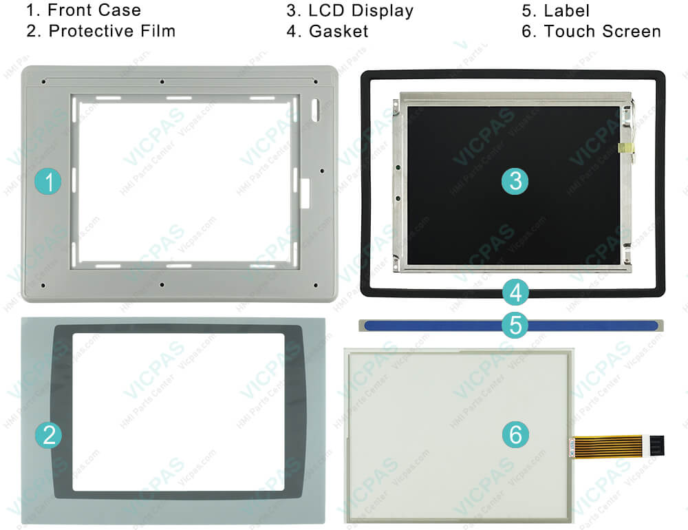 2711P-T10C6B2 Panelview Plus 1000 Protective Film, Touch Panel, Label, Plastic Case, LCD Display, Gasket Repair Replacement