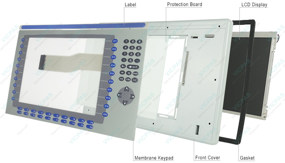 2711P-K12C4D9 Panelview Plus 6 Terminals Membrane Keypad, Protection Board, Label, Plastic Shell, LCD Display, Gasket Repair Replacement