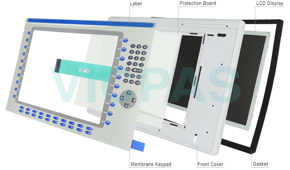 2711P-K15C6D2 Panelview Plus 1500 Terminals Membrane Keypad, Protection Board, Label, HMI Case, LCD Display Screen, Gasket Repair Replacement